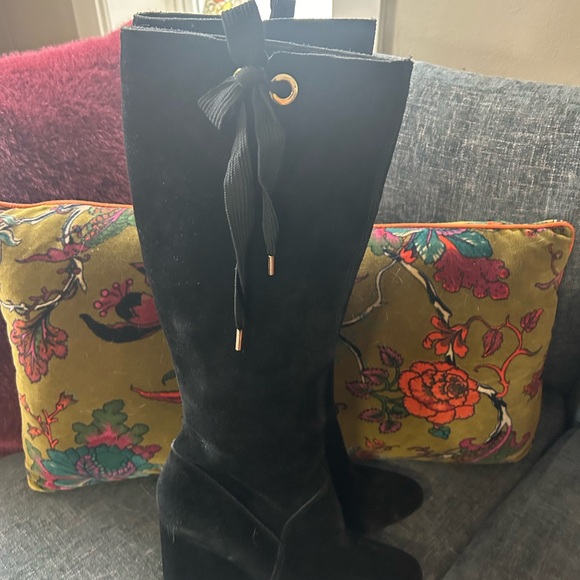 Kate Spade black suede boots - Picture 2 of 3